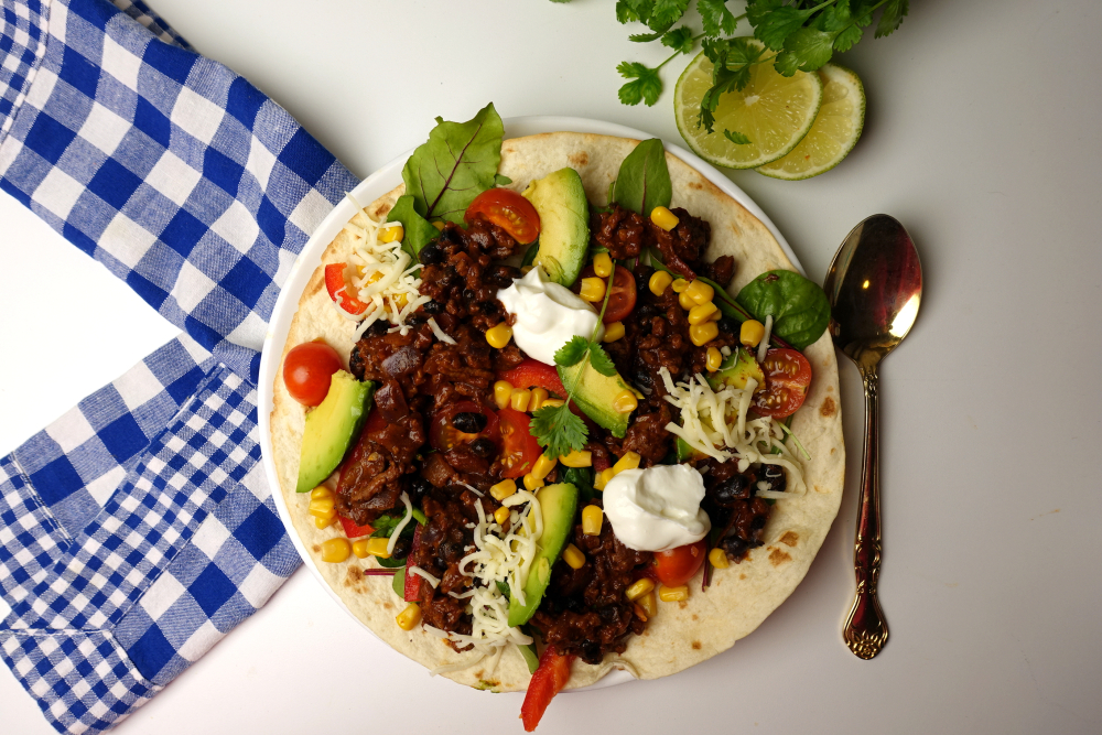 Taco Bønnestuing Servering Bilde